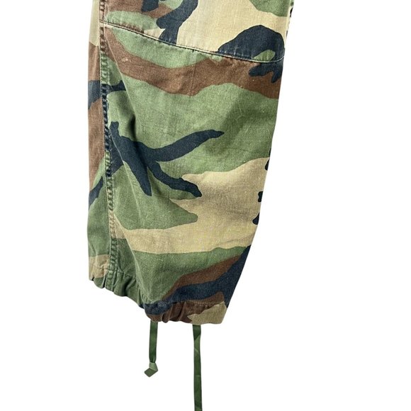 Vintage Military Camouflage Cargo Pants M Reg Adjustable Waist Cotton Outdoor - Picture 6 of 15